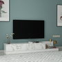 Hanah Home Soporte para TV Marmo Marble y Blanco